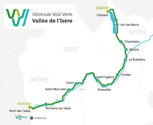 Tracé de la véloroute 63